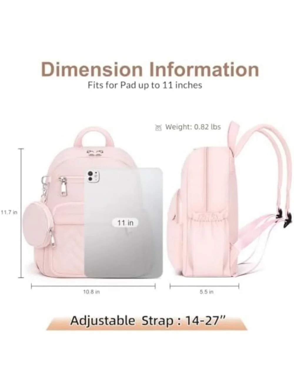 Trendy Mini Backpack Purse for Women, Small Puffer Daypack in Pink